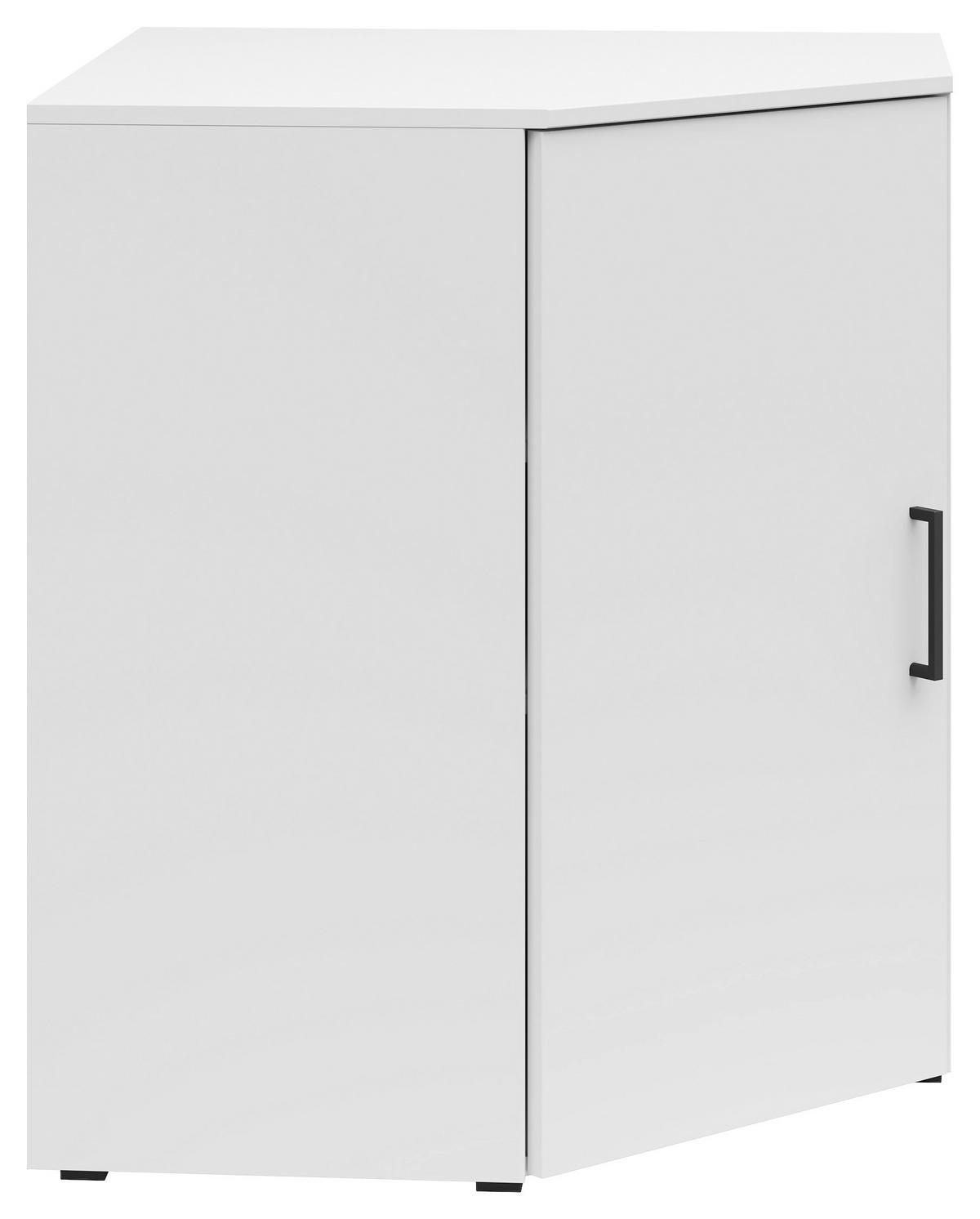 Rohová komoda MULTISTAURAUM š: 101 cm - čierna/biela, Modern, kompozitné drevo/plast (101/83/79cm)