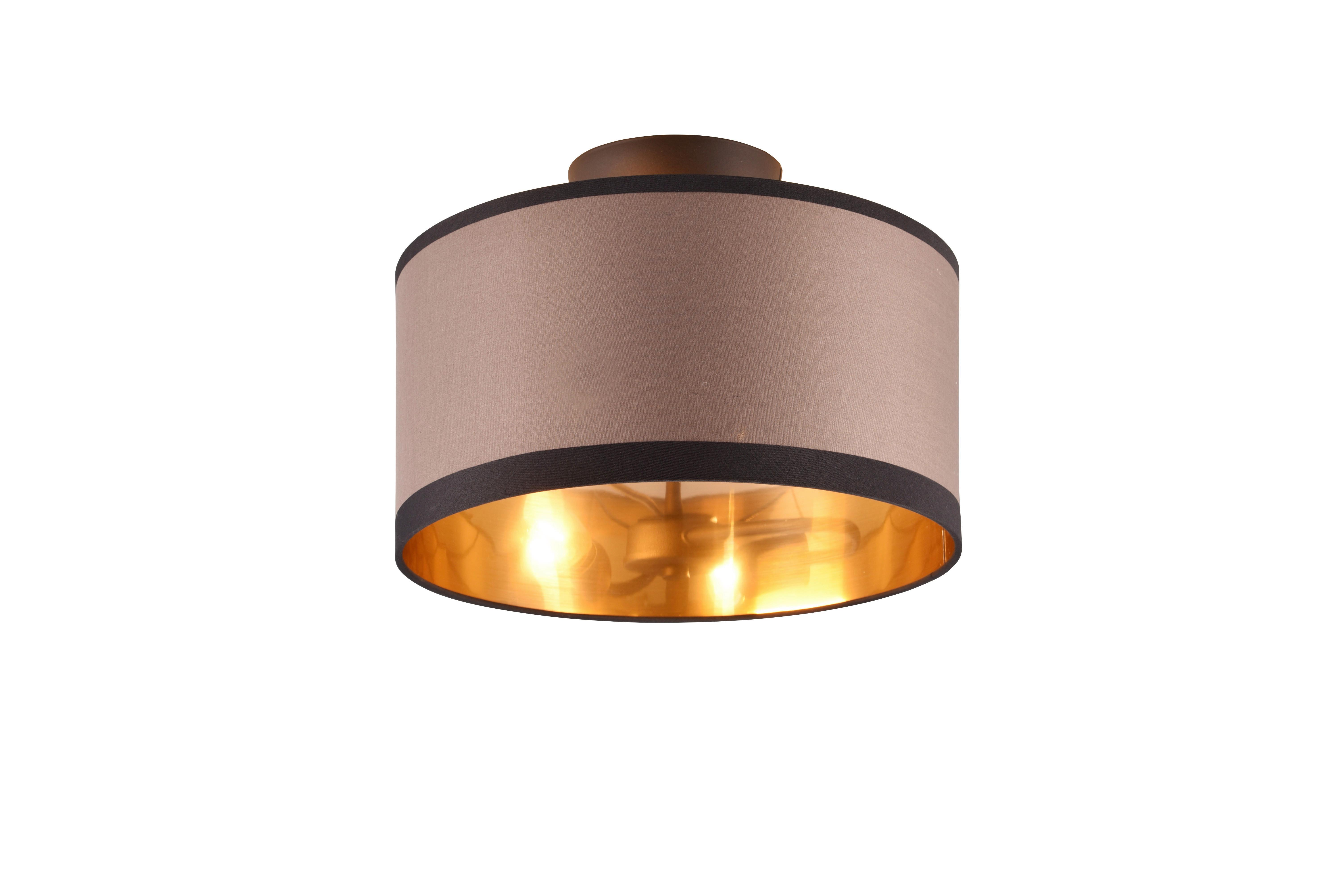 Deckenleuchte R61552041 Davos - Taupe/Goldfarben, Design, Textil/Metall (30/22cm)