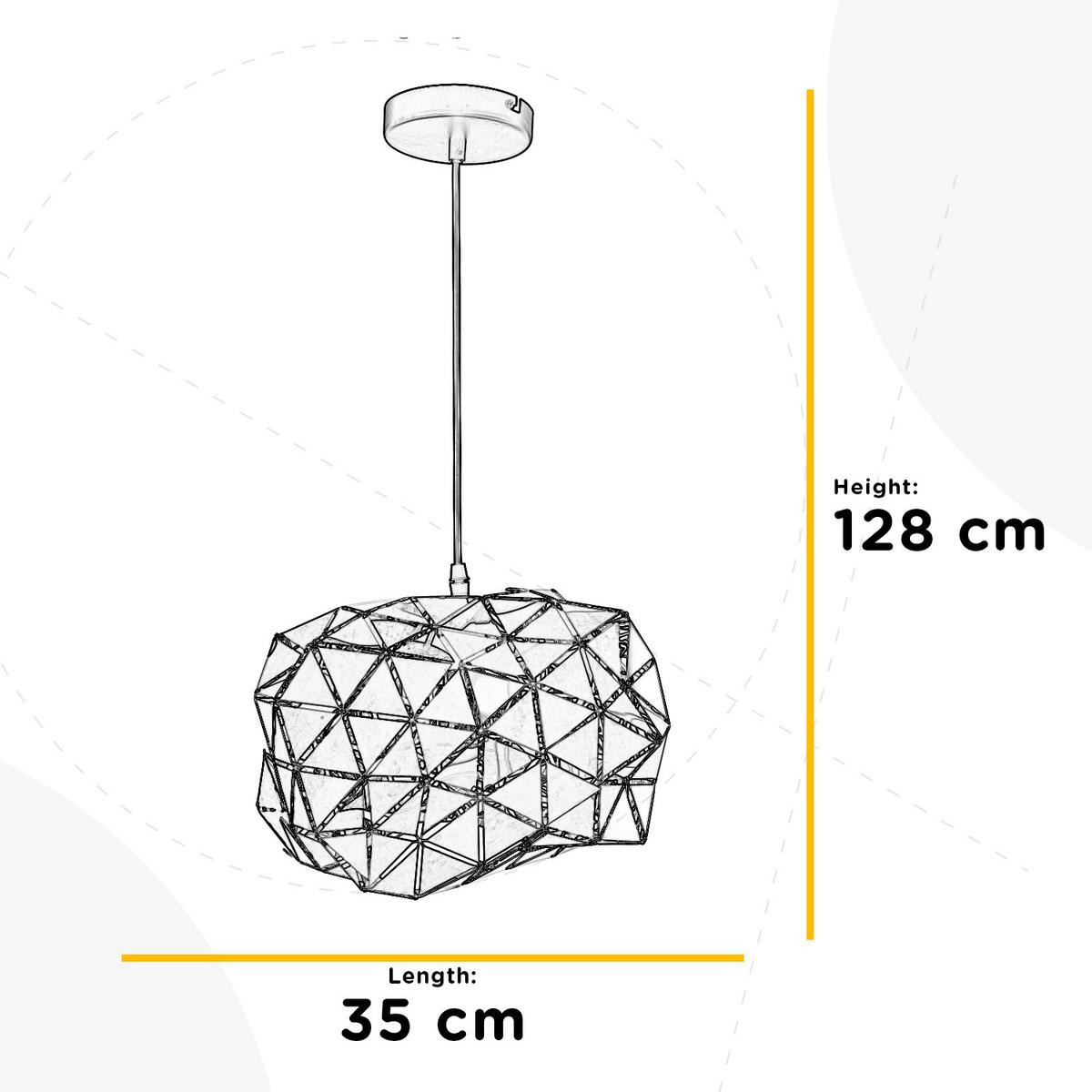 Pendelleuchte Goldfarben L: 35 Cm 22w - Goldfarben, Design, Metall (35/35/128cm)