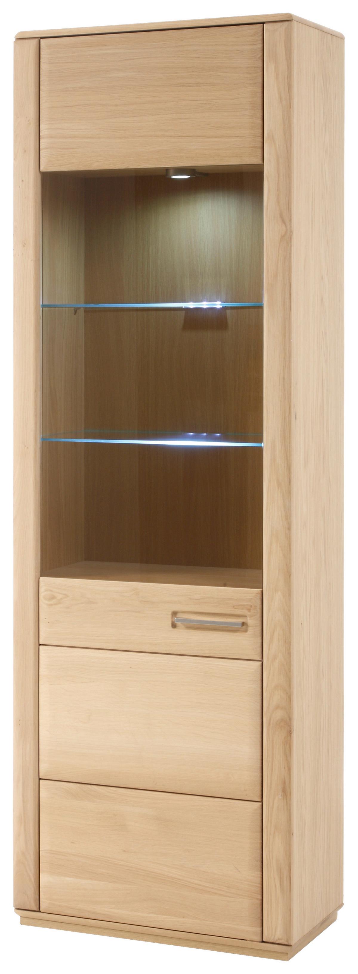 Wohnkombination 4-Tlg. Sena Eichefarben - Eichefarben, Design, Glas/Holz (303/209/51cm) - Livetastic