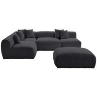 Ecksofa Bloom - Dunkelgrau, Trend, Textil (215/300cm) - Livetastic