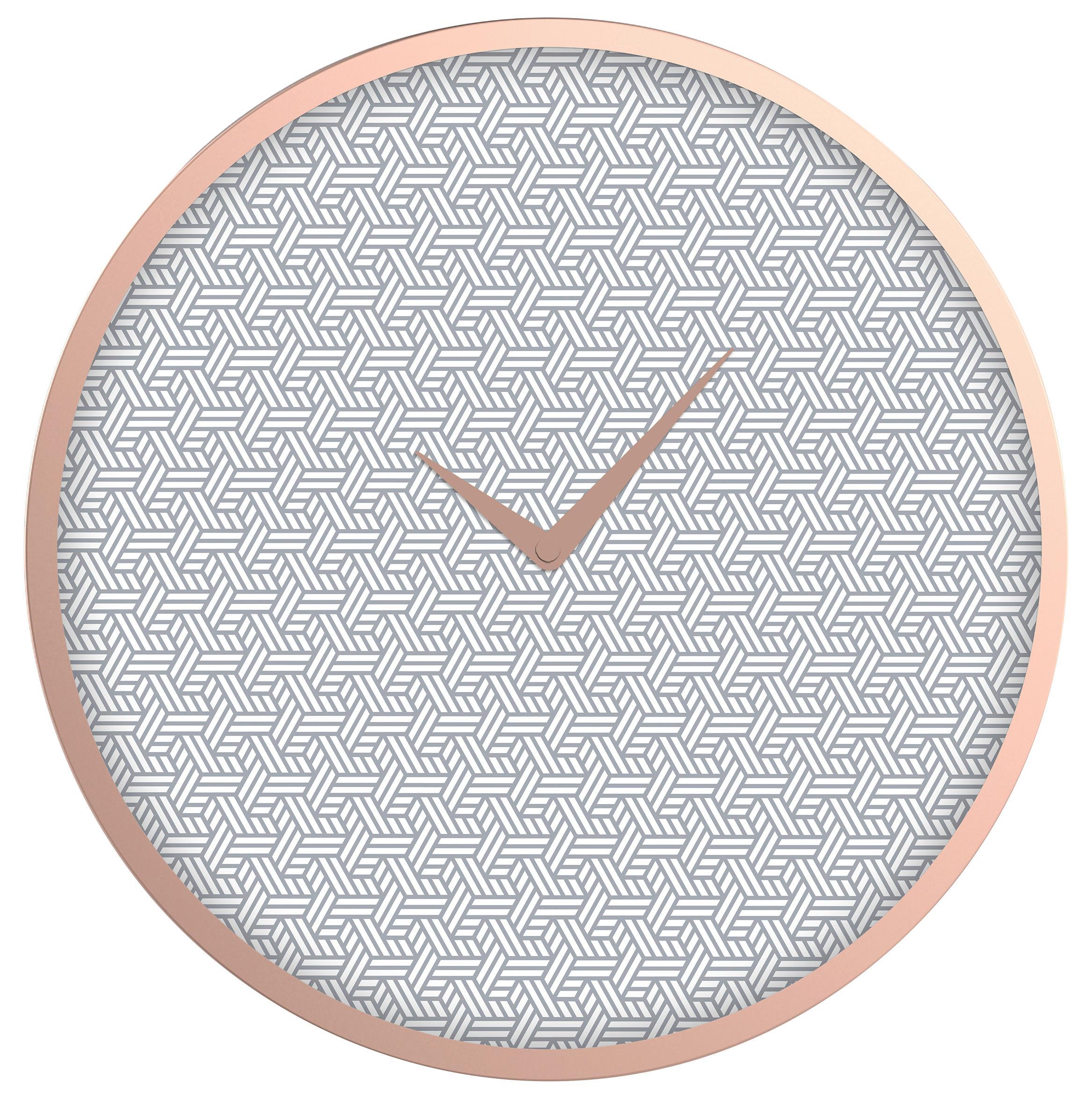 Nástěnné hodiny Kelly, Ø: 50,8cm - měděné barvy/světle šedá, kov/plast (50,8cm) - Modern Living