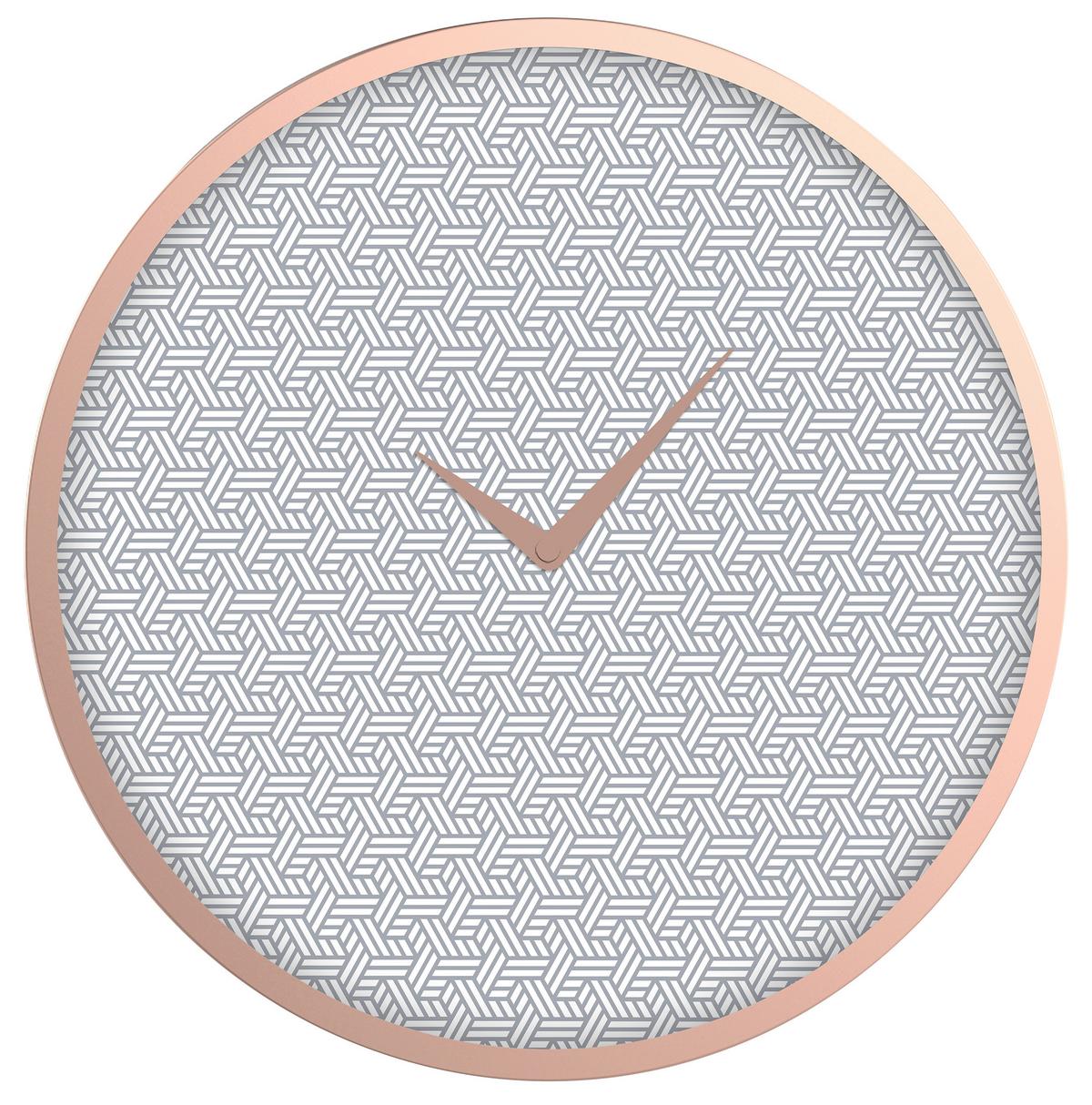 Nástěnné hodiny Kelly, Ø: 50,8cm - měděné barvy/světle šedá, kov/plast (50,8cm) - Modern Living