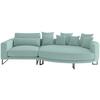 Bigsofa Natalia Türkis S: 283x150 Cm - Türkis/Schwarz, Design, Textil (283/150cm) - Livetastic