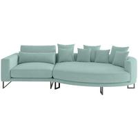 Bigsofa Natalia Türkis S: 283x150 cm - Türkis/Schwarz, Design, Textil (283/150cm) - Livetastic