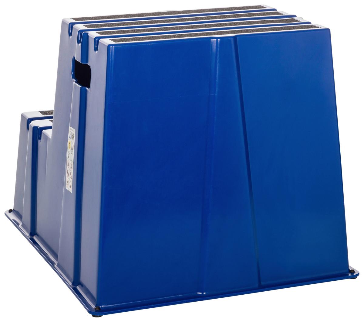 Tritthocker Tio-E2 - Blau, Basics, Kunststoff (57/51/65cm) - MID.YOU