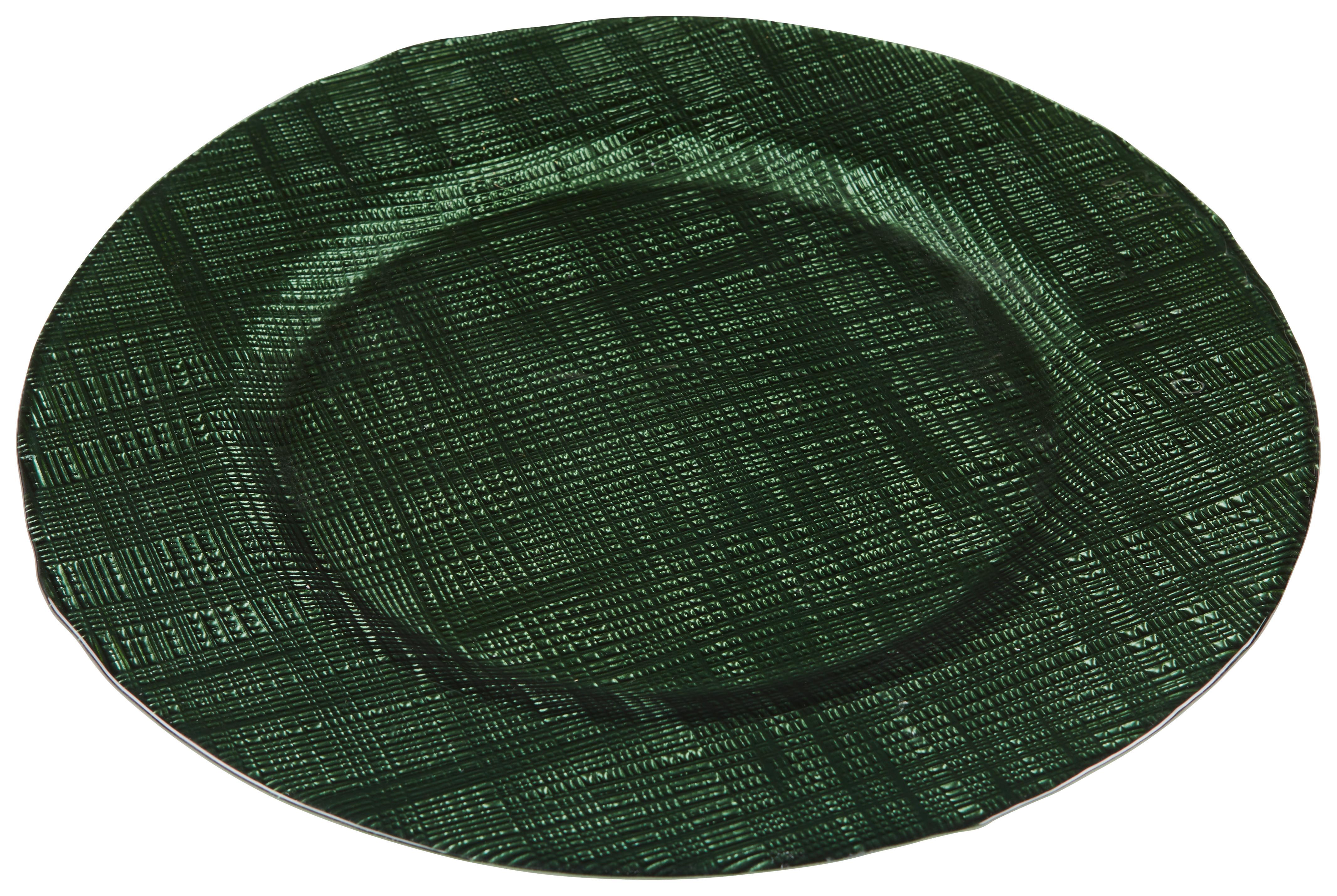 Platzteller Folke - Grün, Design, Glas (33cm) - Luca Bessoni