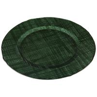 Dísztányér Folke - zöld, Design, Üveg (33cm) - Luca Bessoni