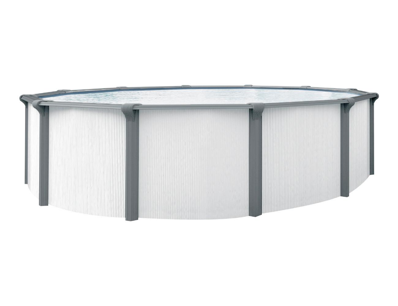 Pool-Set Stahlwandpool White-Design - Weiß/Grau, Basics (360/132cm)