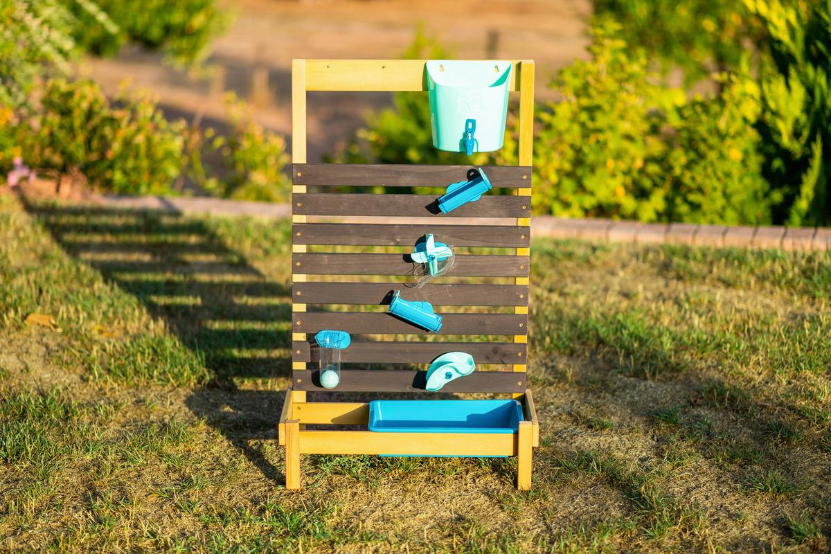 Wasserspielwand Splash Echtholz, Kieferfarben - Kieferfarben, KONVENTIONELL, Holz/Kunststoff (57/92/31cm)