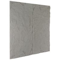 Wandpaneel Bergamo Grau B: 120 Cm - Grau, MODERN, Kunststoff (120/60/3cm)
