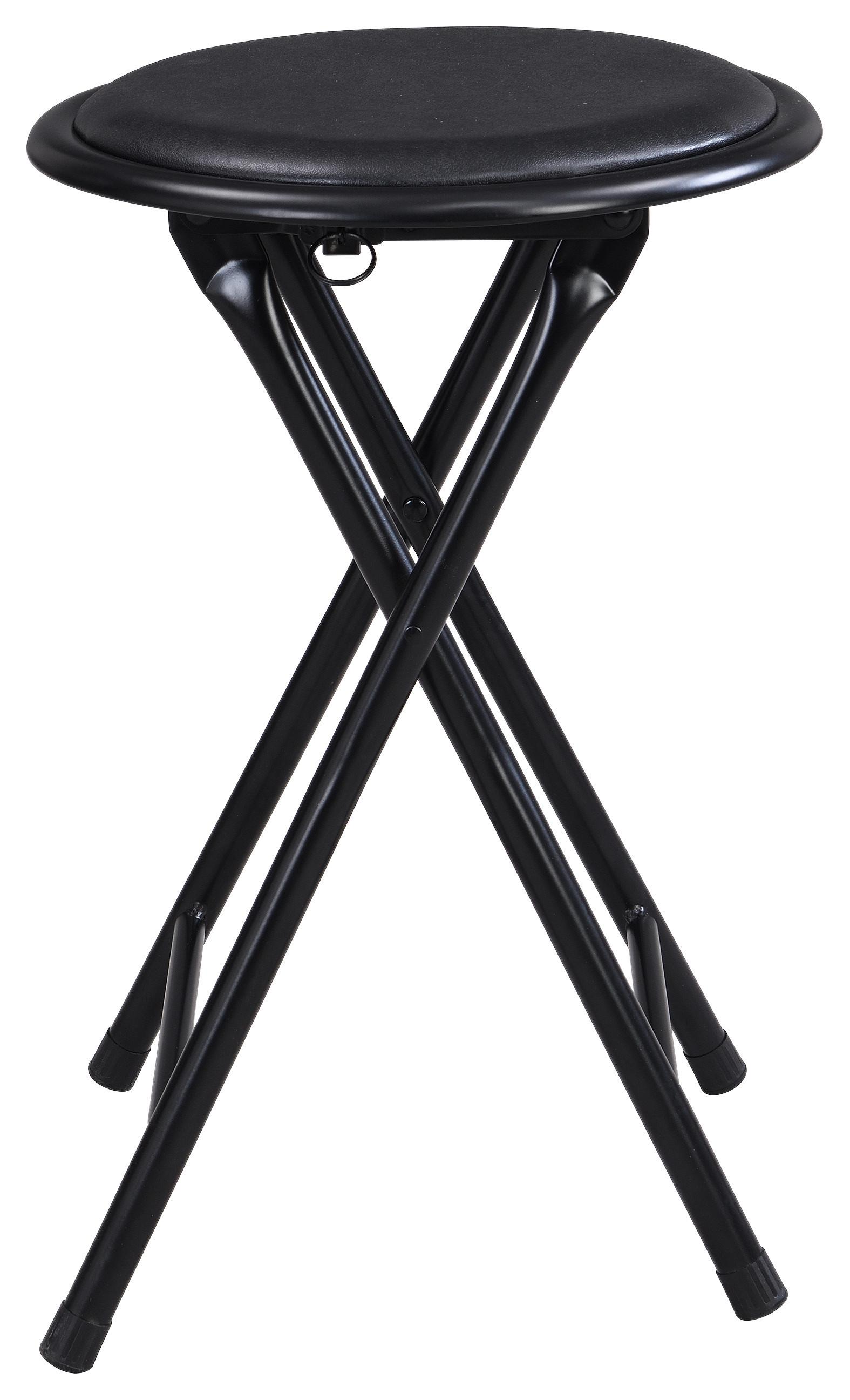 Klappstuhl Ouzo 3 - Schwarz, MODERN, Textil/Metall (30/45/30cm)