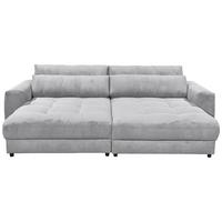 Big Sofa Barura Loveseat Mit Kissen B: 292 Cm Hellgrau Cord - Hellgrau/Schwarz, KONVENTIONELL, Holzwerkstoff/Textil (292/90/194cm) - MID.YOU