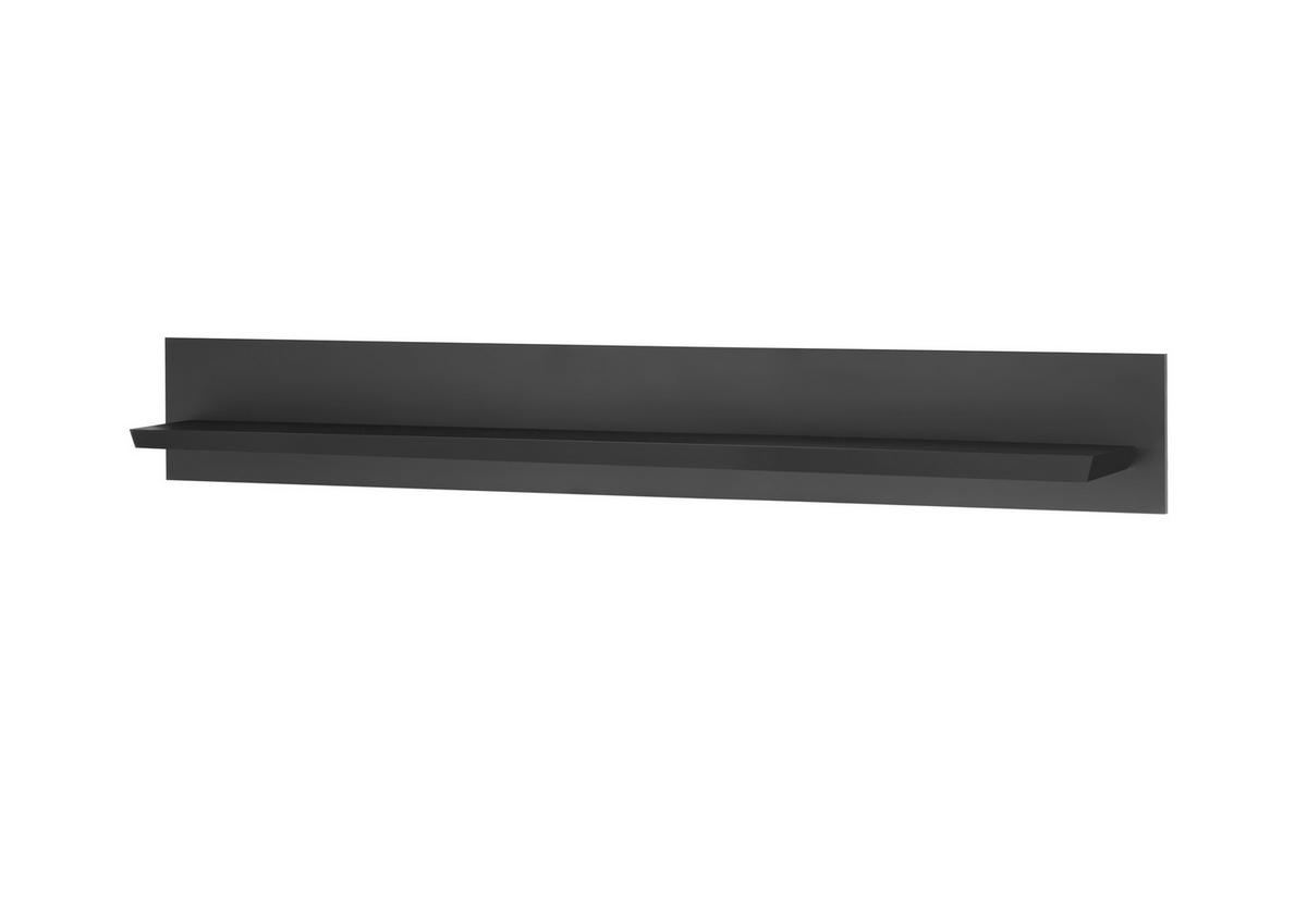 Wandboard Lincoln Schwarz B: 180cm - Schwarz, Design, Holzwerkstoff (180/25/22cm) - MID.YOU
