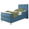 Boxspringbett Mit Topper 90x200 Köln - Blau/Silberfarben, KONVENTIONELL, Textil (90/115/210cm) - MID.YOU