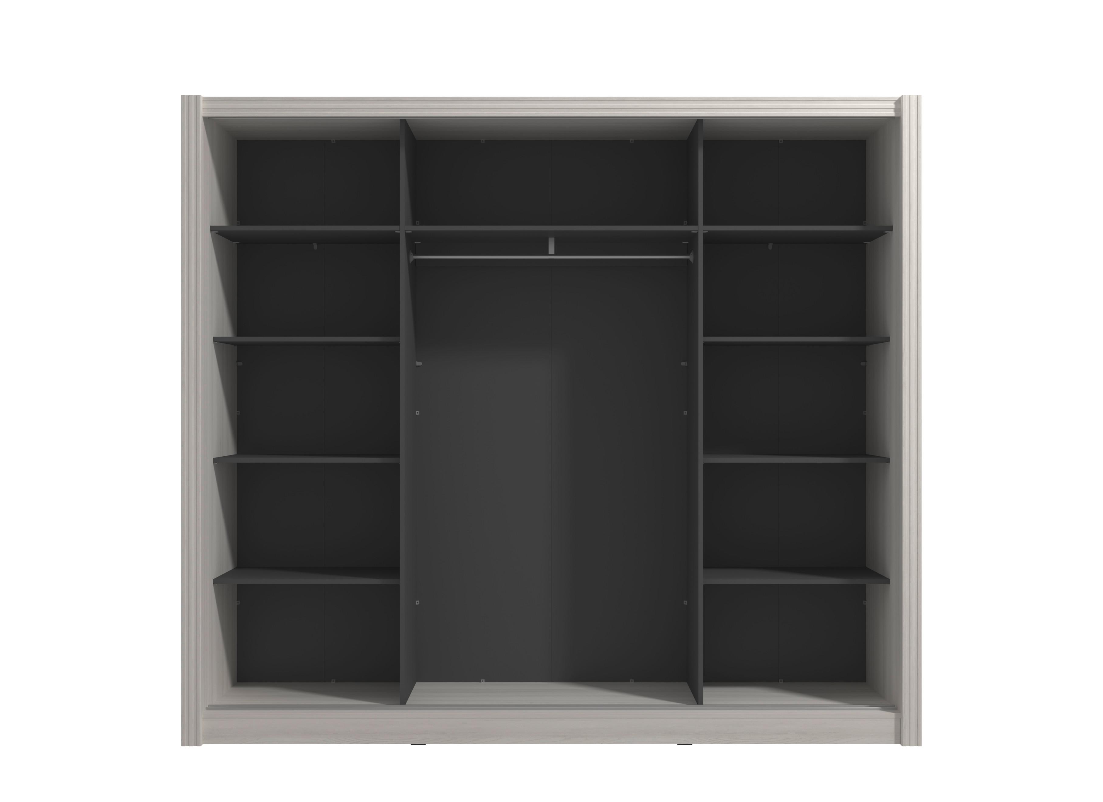 Tolóajtós Szekrény Narbona - kőris, Basics, faalapú anyag (245/215,5/60,5cm)