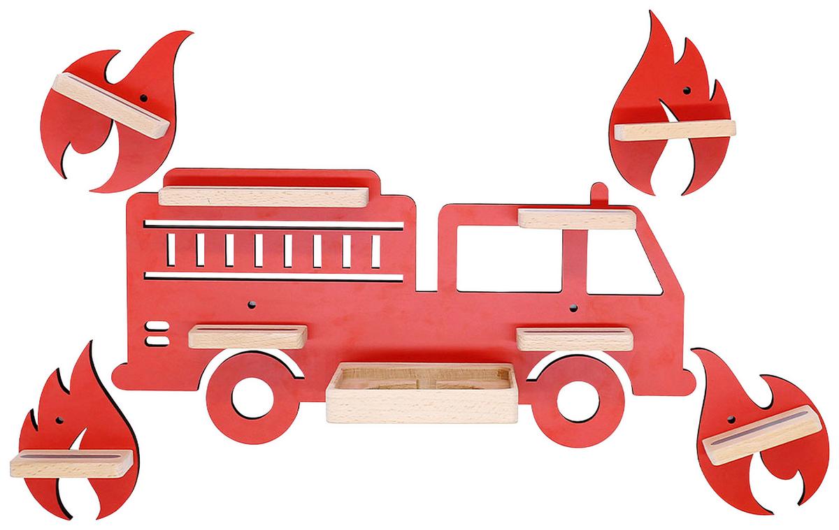 Kinderregal Boarti Rot B: 44 cm - Rot, MODERN, Holzwerkstoff (44/40/19cm) - MID.YOU