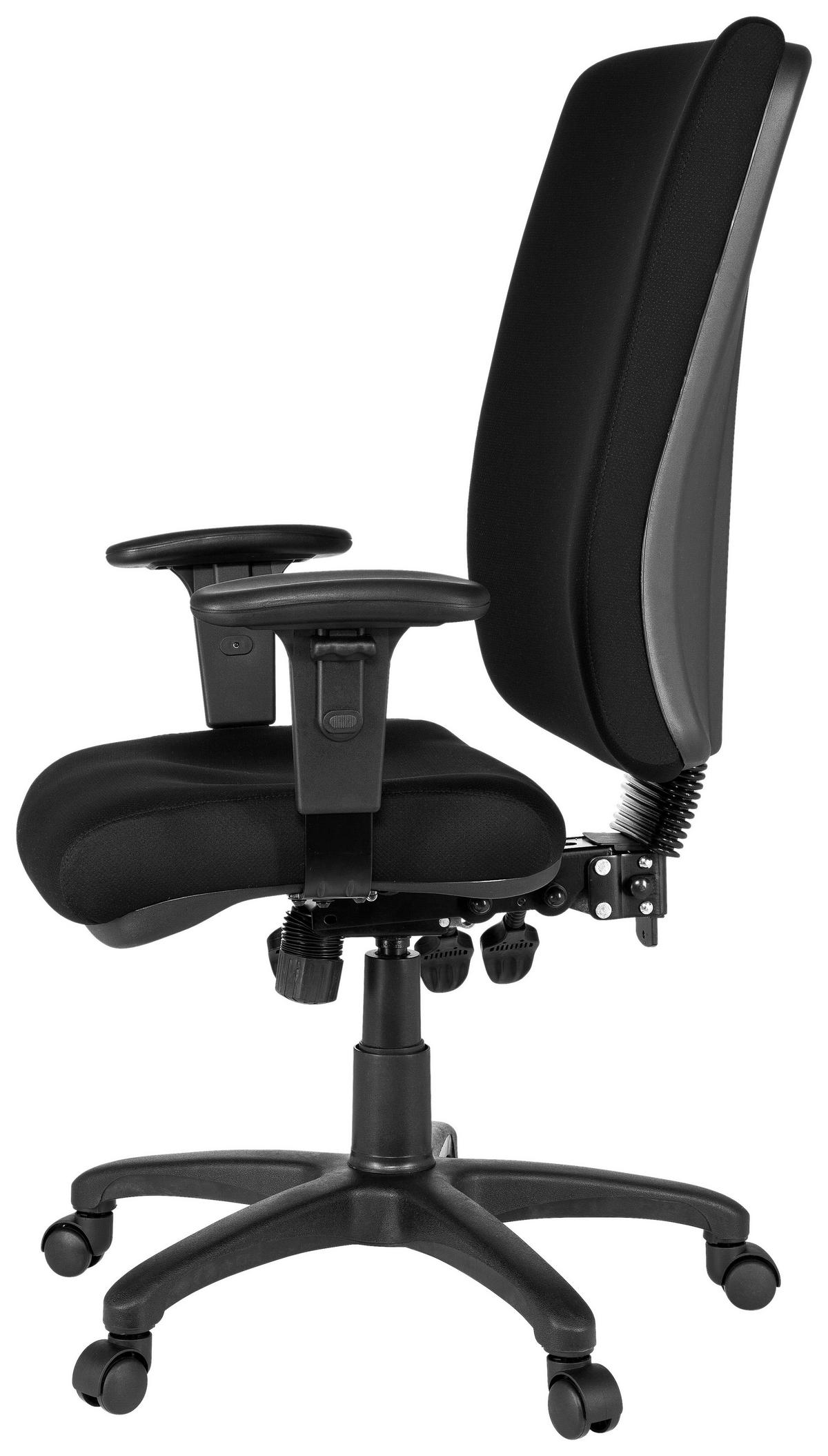 Bürostuhl Zenit High Schwarz Bis 120 Kg - Schwarz, Basics, Kunststoff/Textil (56/130/45cm) - MID.YOU