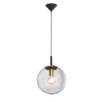 Hängeleuchte 60432 Dini - Klar/Messingfarben, Design, Glas/Metall (30/140cm) - Fischer & Honsel