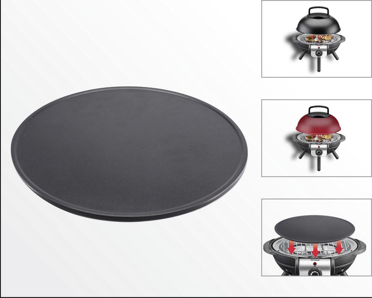 Grillplatte Bbq Junior 7577 - Schwarz, MODERN, Metall (28cm)