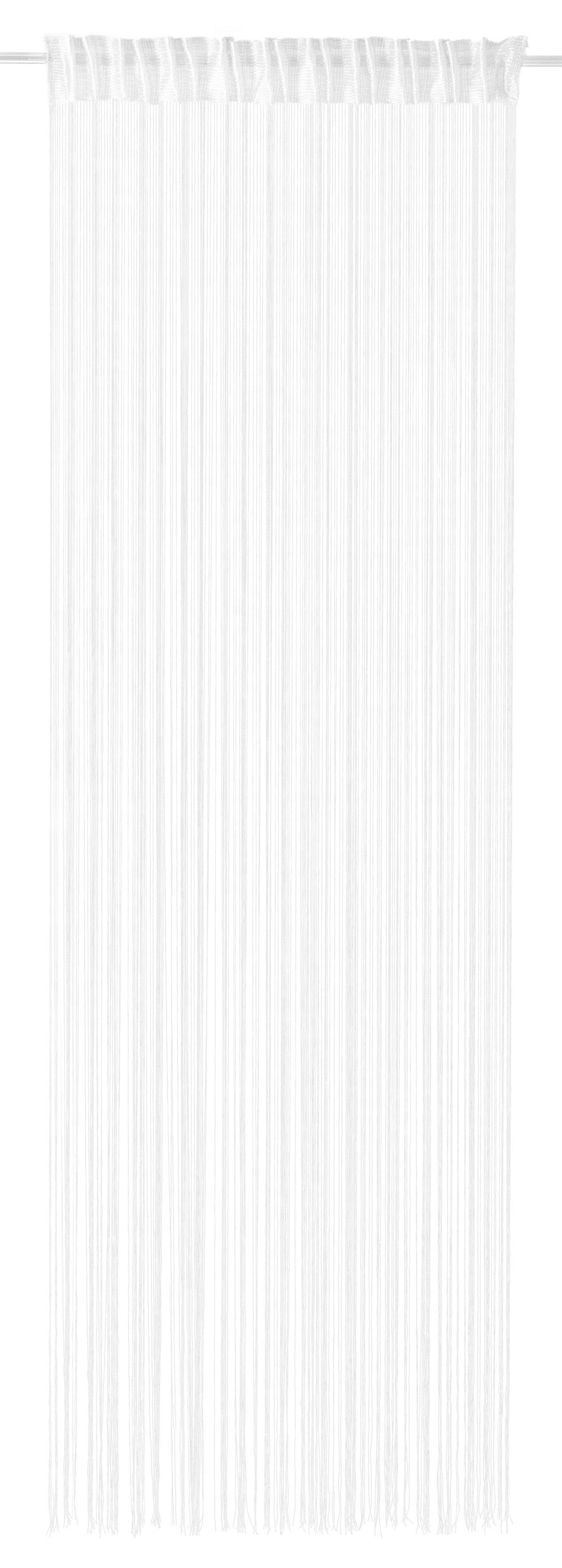 Fadenvorhang + Stangendurchzug Simino 145x245 cm Weiß