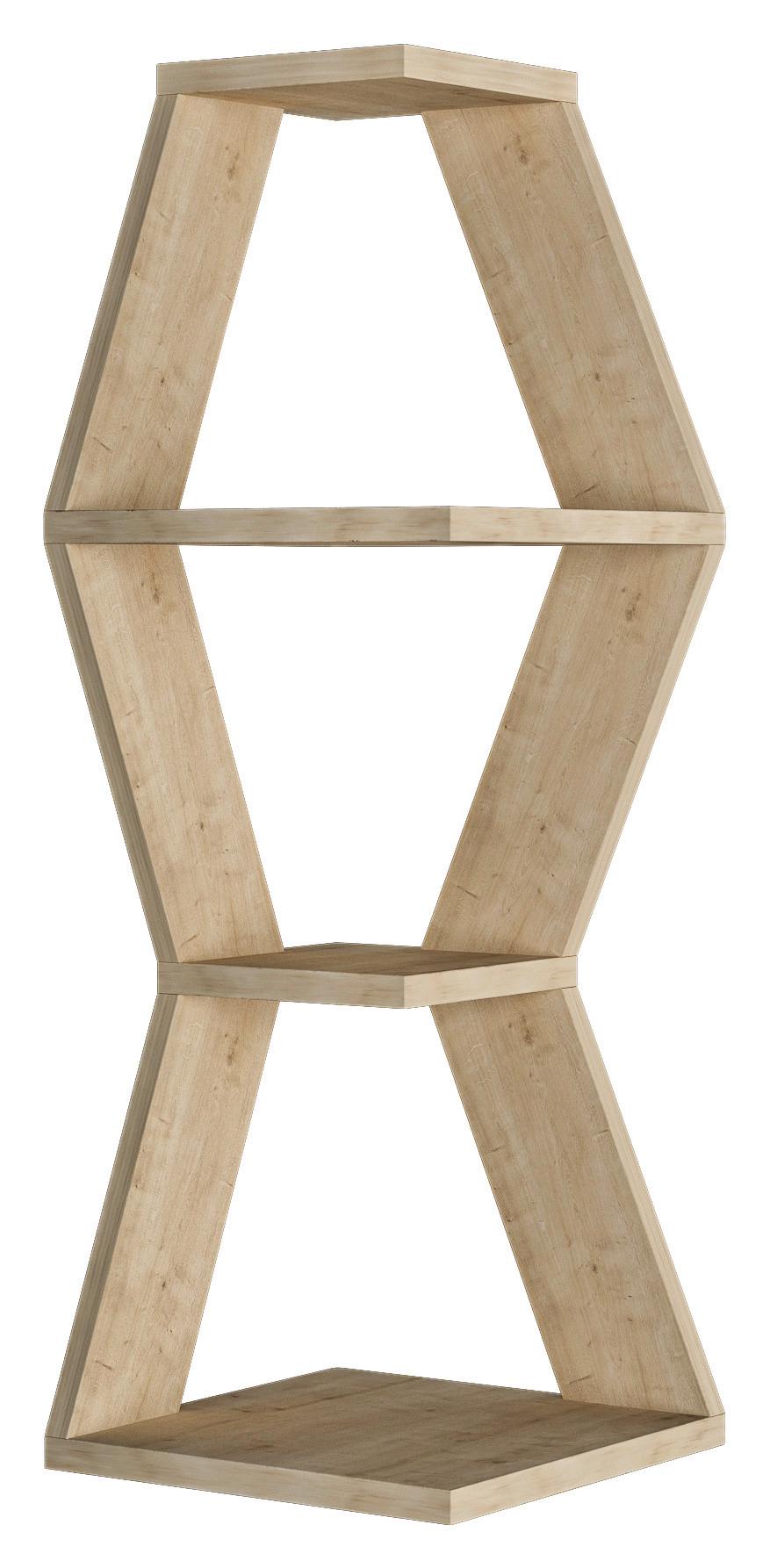 Wandboard Sablor Regal - Eichefarben, Design, Holzwerkstoff (30/86/30cm) - Livetastic