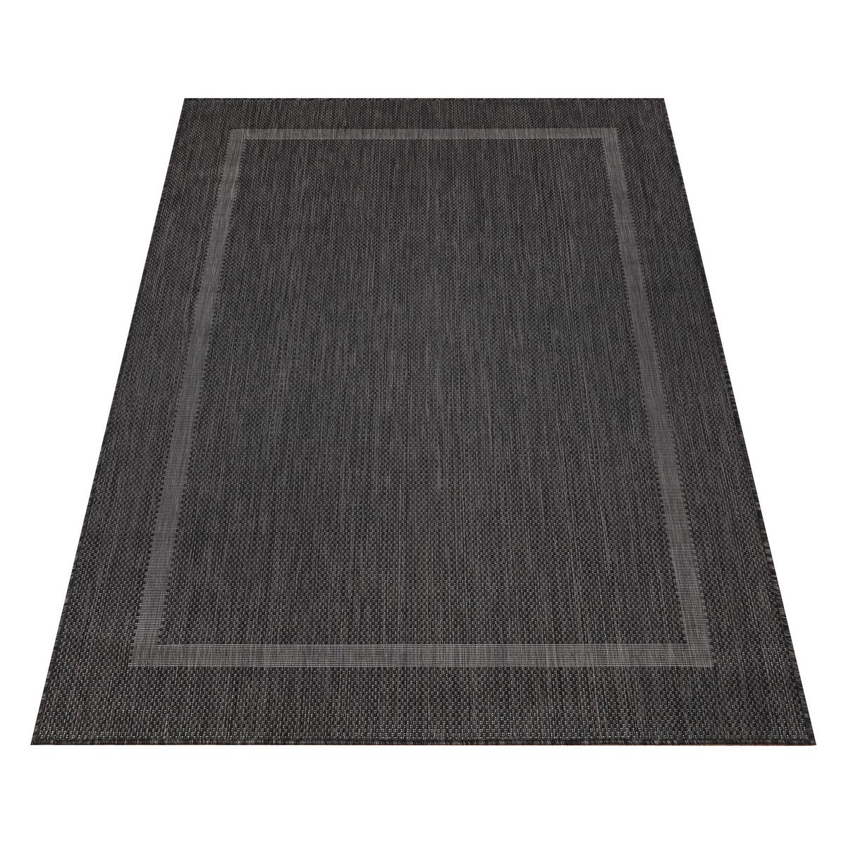 Flachwebteppich Relax - Schwarz, Basics, Textil (80/150cm) - Novel