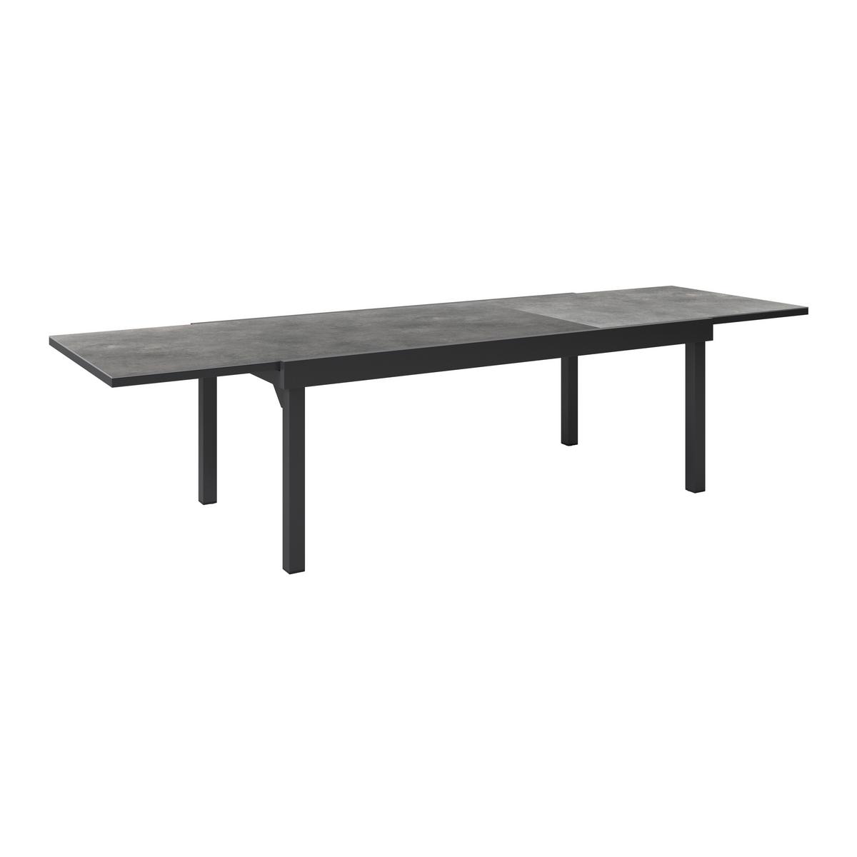 Gartentisch ausziehbar Toledo Metall L 200-320 cm - Grau, MODERN, Metall (200-320/75/100cm) - Beldano