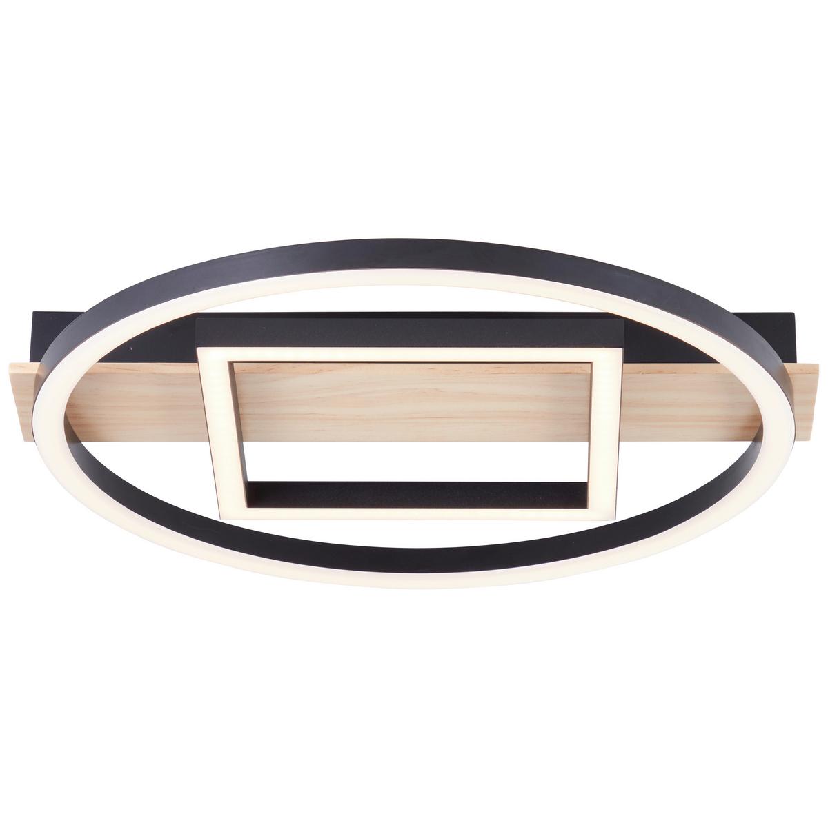 LED-Paneel G99928a76 Maureen - Schwarz/Braun, Design, Holz/Kunststoff (5/39/37cm) - Brilliant