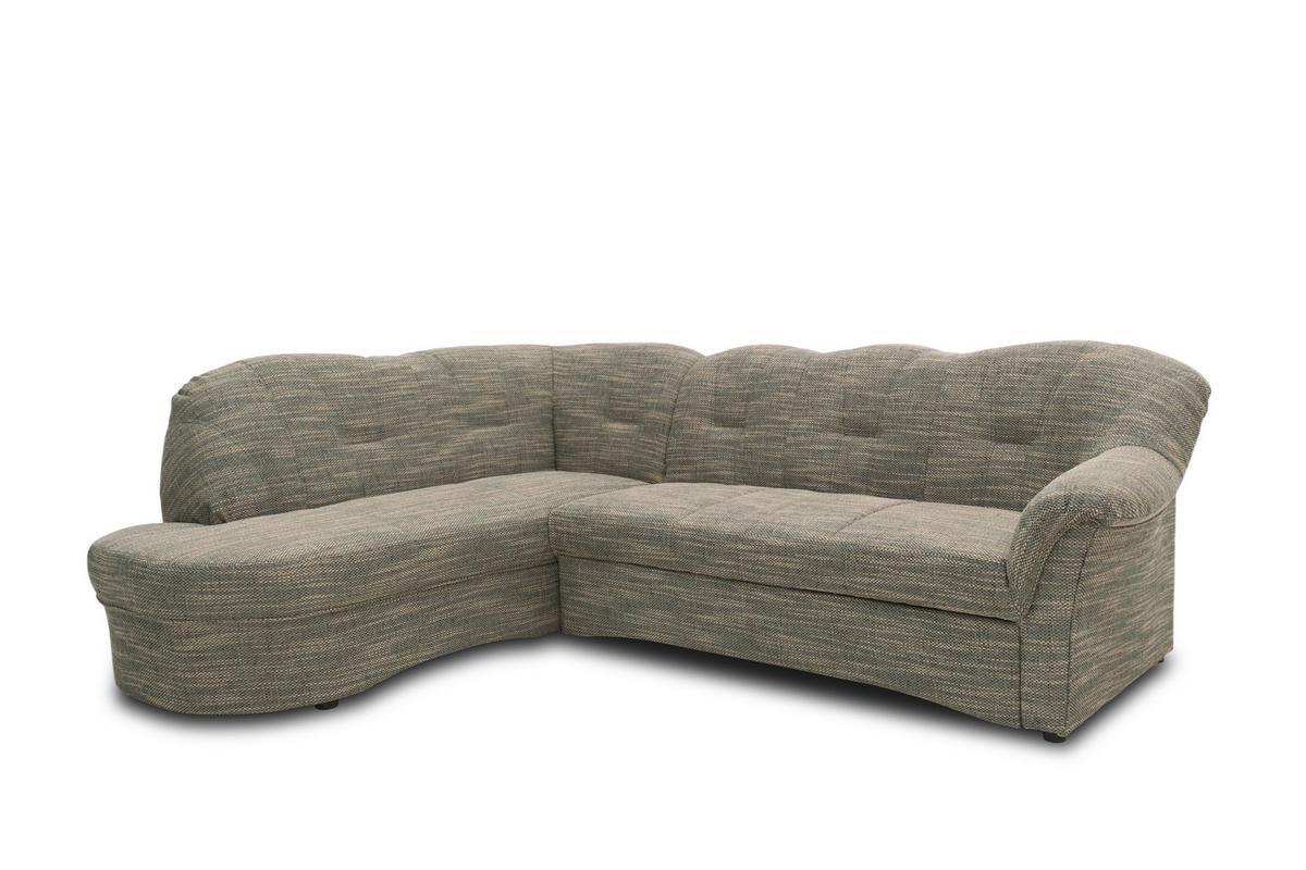 Ecksofa Mit Schlaffunktion Papenburg Grau/weiß - Schwarz/Weiß, KONVENTIONELL, Textil (180/243cm) - MID.YOU