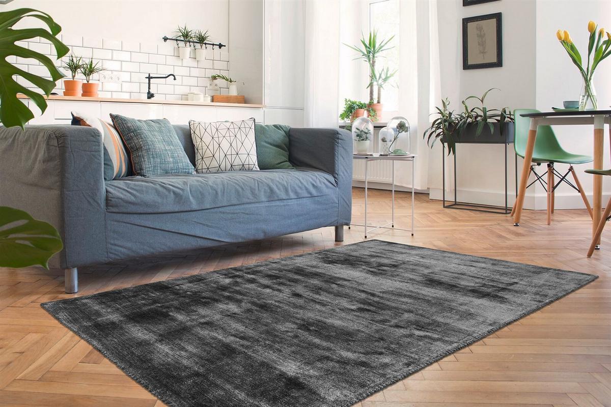 Teppich Village 125 Graphitfarben, 120x170 Cm - Graphitfarben, KONVENTIONELL, Textil (120/170cm)