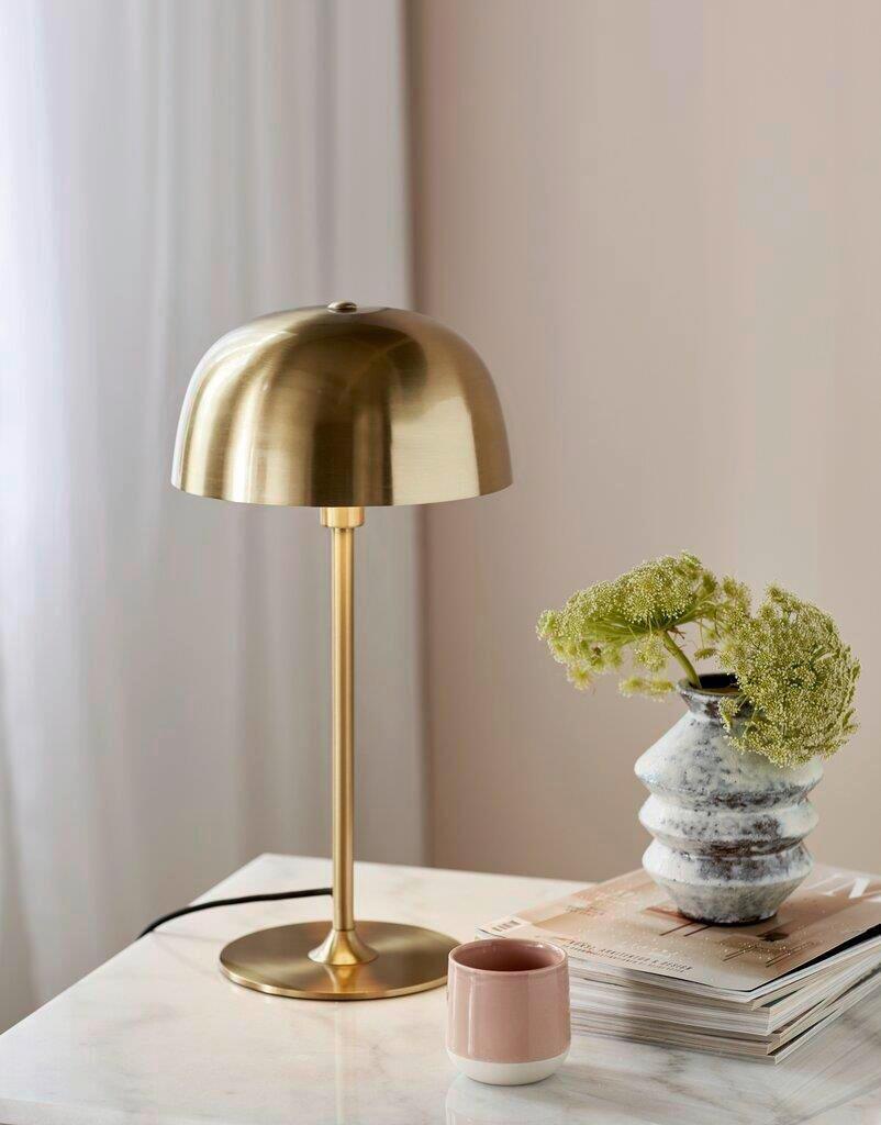 Tischleuchte Japandi Messingfarben D: 24 Cm - Messingfarben, Design, Metall (24/47cm) - Nordlux