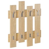 Wandgarderobe Wave - Eichefarben, Design, Holzwerkstoff (64/81/4cm) - Livetastic