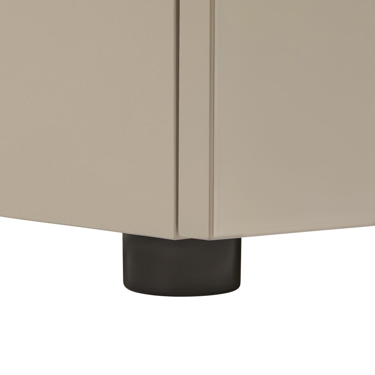 Široká komoda SIENA sklo, kašmír - černá/kašmírová, Moderní, kov/kompozitní dřevo (181/84/40cm) - Premium Living