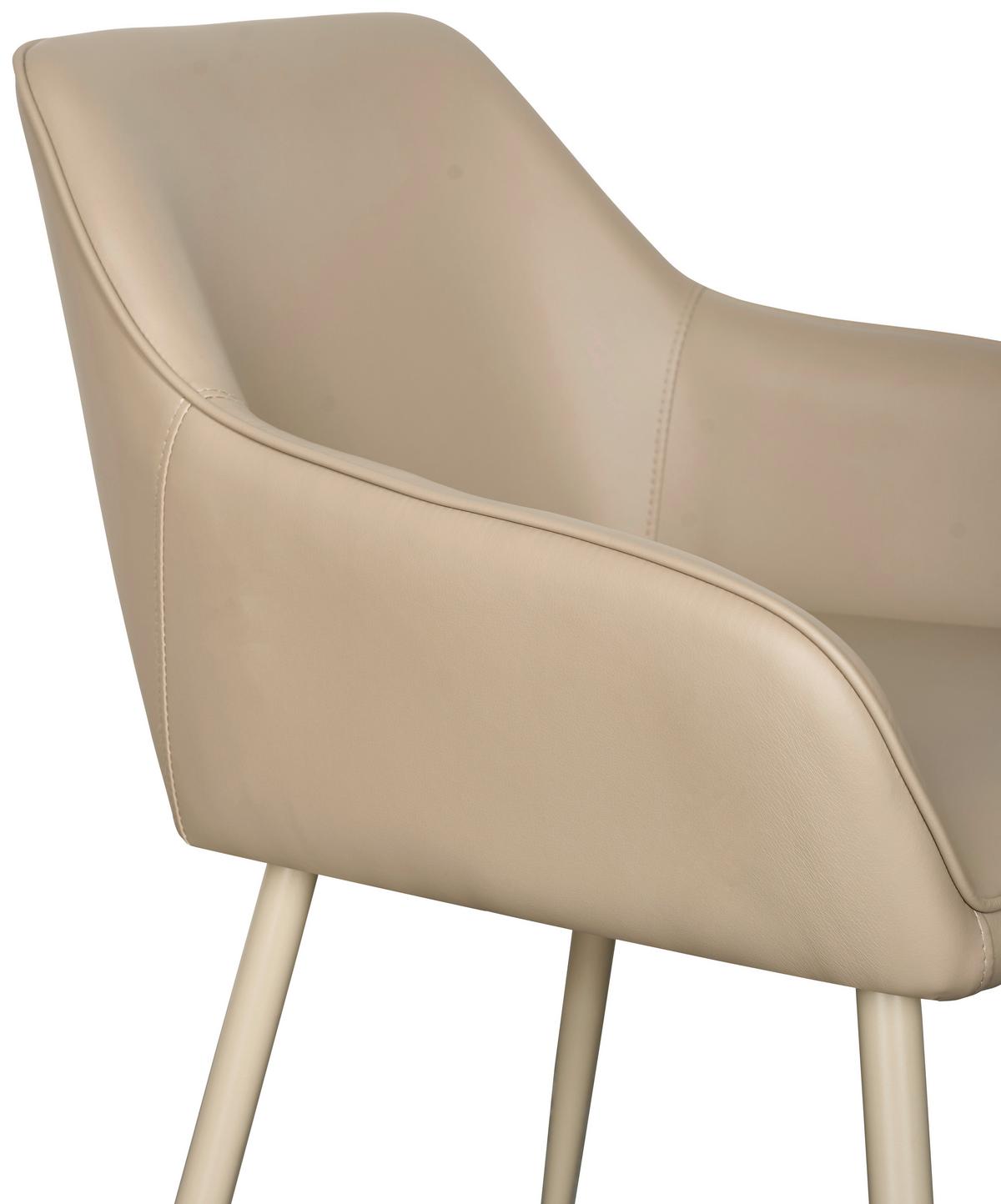 Armlehnstuhl Sevilla Khaki B: 56 cm - Khaki, MODERN, Textil/Metall (56/82/61cm) - Livetastic