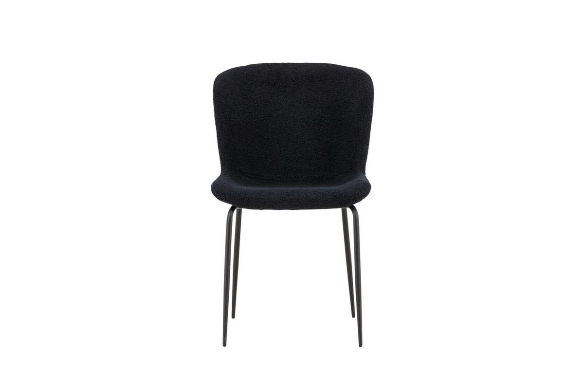 STUHL Modesto Schwarz B: 48 cm - Schwarz, MODERN, Textil/Metall (48/80/54cm) - Livetastic