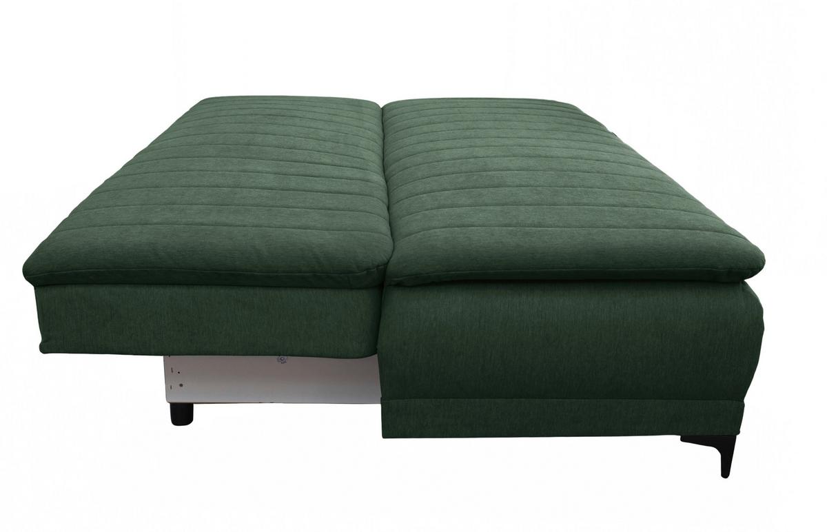 Schlafsofa Moliss Grün B: 202 Cm - Schwarz/Grün, Basics, Textil (202/98/78cm) - Livetastic