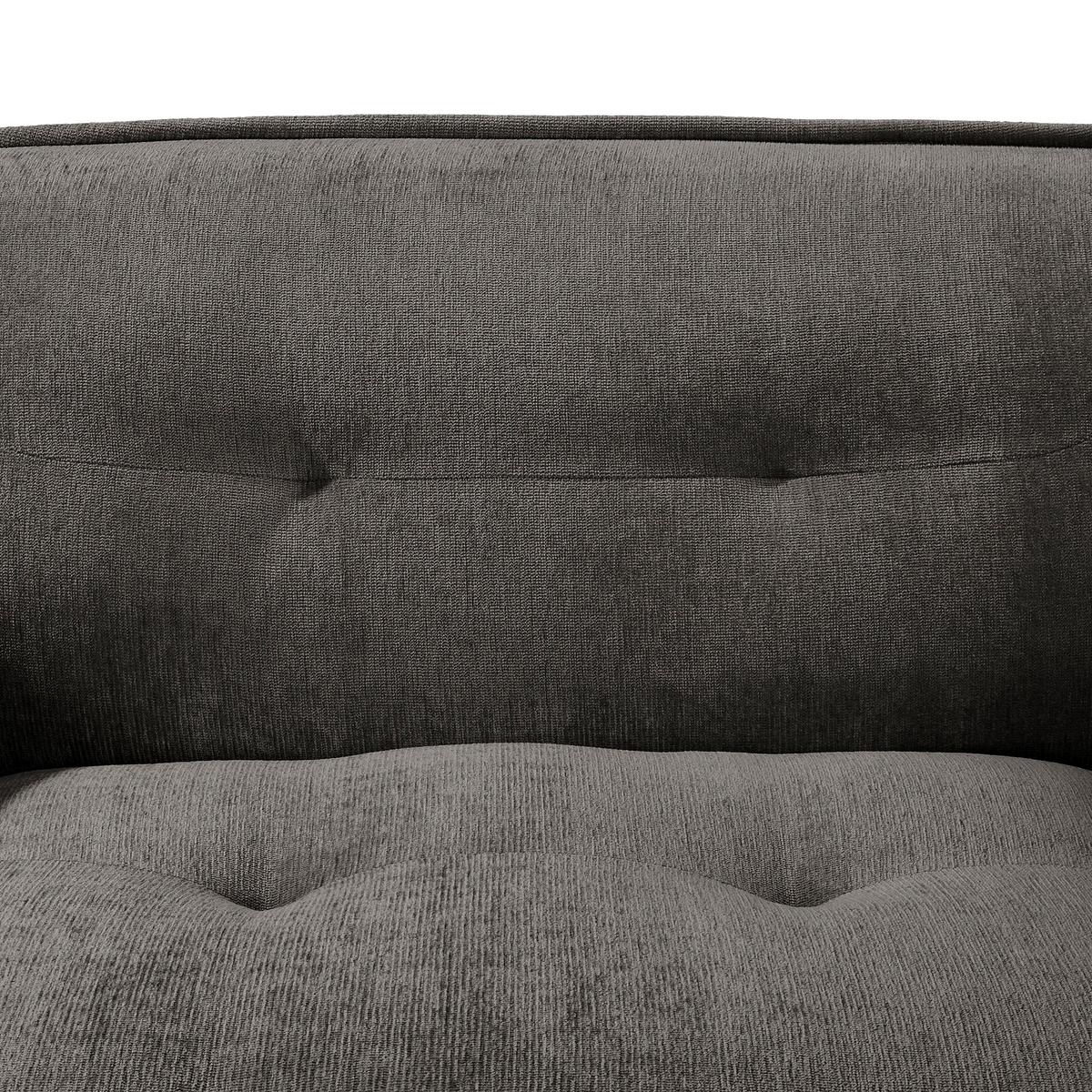 XXL-Sessel Fluffy, Anthrazit B: 182 cm - Anthrazit/Schwarz, MODERN, Textil (182/87/184cm) - Trendmanufaktur