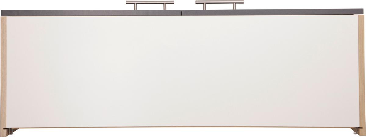 Küchenoberschrank Merle Grau/Eiche Dekor B:100cm - Eichefarben/Grau, Basics, Glas/Holzwerkstoff (100/56,1/34,6cm) - Respekta