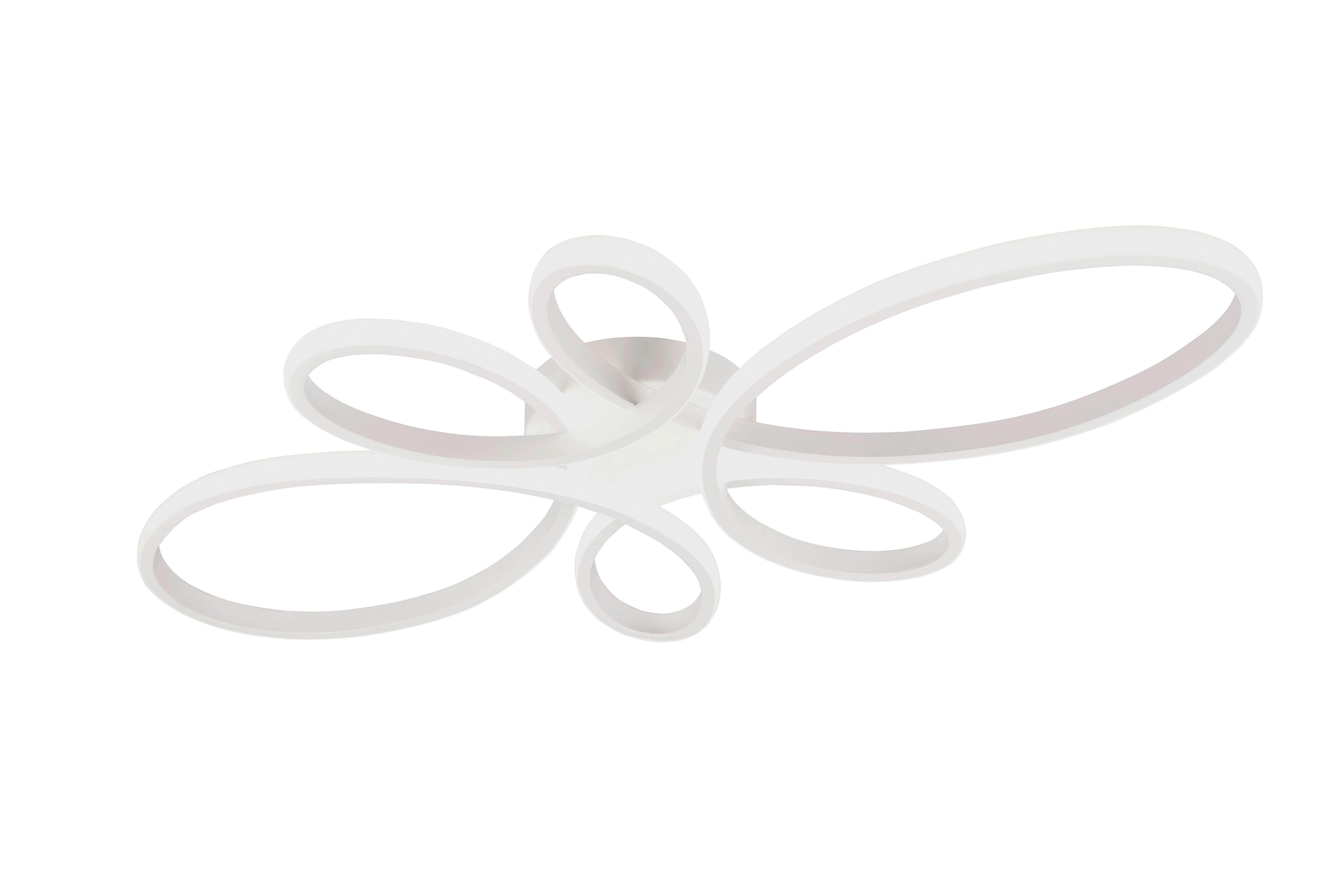 LED-Deckenleuchte 645619131 Fly - Weiß, KONVENTIONELL, Kunststoff/Metall (83/7,5/45,5cm) - Trio Leuchten