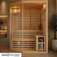 Finnische Sauna Tallinn int. Steuerung, 6-KW-Ofen - Basics, Holz (150/200/150cm)
