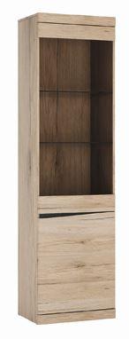 Vitrine Summer San Remo Eiche Dekor B: 54 cm - Eiche San Remo, MODERN, Glas/Holzwerkstoff (54/196,5/40cm) - Modern Living