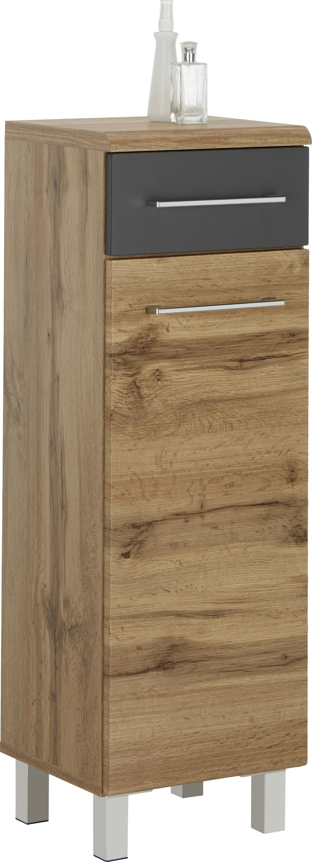 SPODNÁ SKRINKA FLOAT - farba duba/antracitová, Modern, kov/kompozitné drevo (35/106/33cm) - Premium Living