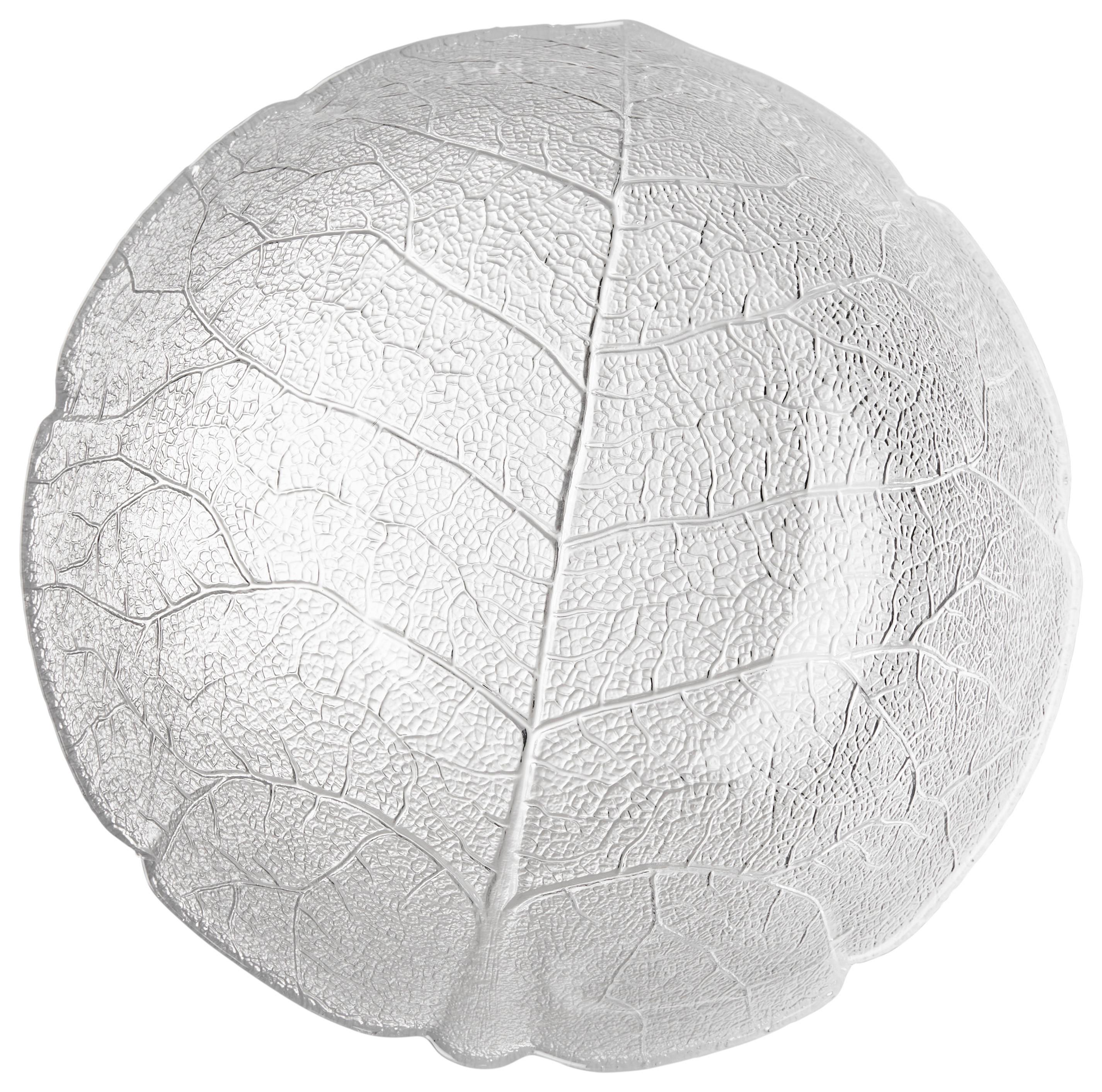 Tál Levél Minta - átlátszó, Basics, Üveg (23/8,8cm)