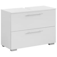 Waschbeckenunterschrank Carlos B: 80,2 cm Weiß - Silberfarben/Weiß, KONVENTIONELL, Holzwerkstoff (80,2/59,1/35cm) - MID.YOU