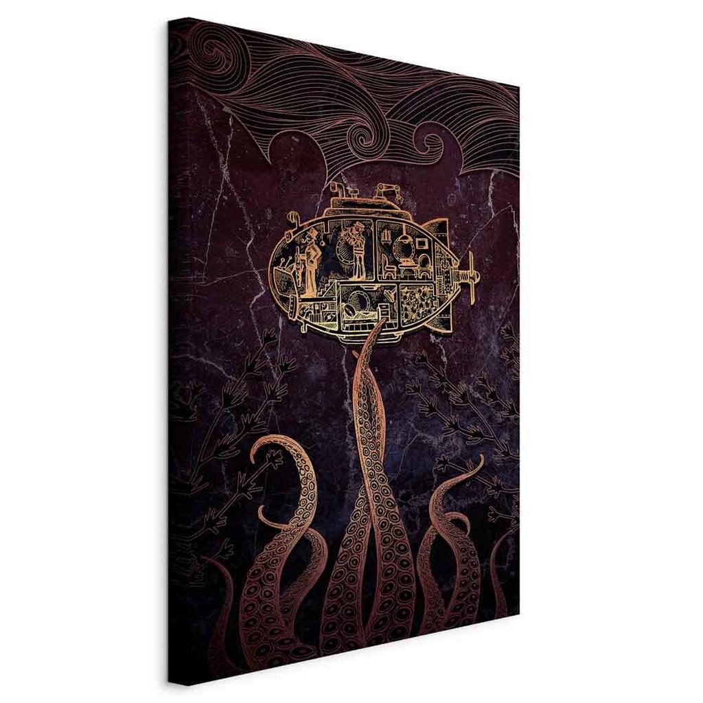 Leinwandbild Submarine Schwarz Rosegold B: 60 cm