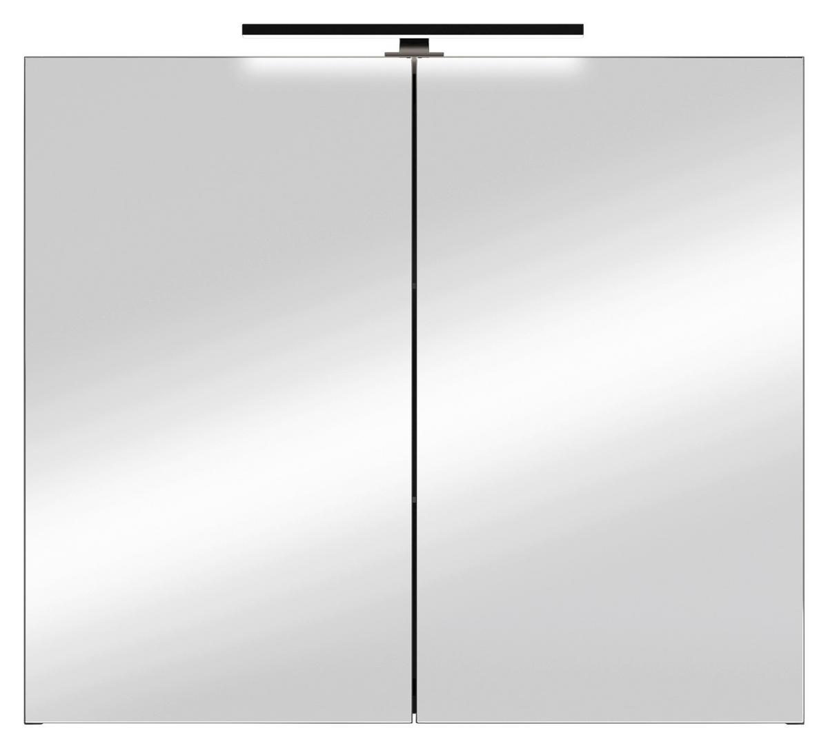 Spiegelschrank Spree Anthrazit B: 70 cm - Anthrazit, MODERN, Glas/Holzwerkstoff (70/60/20cm) - MID.YOU