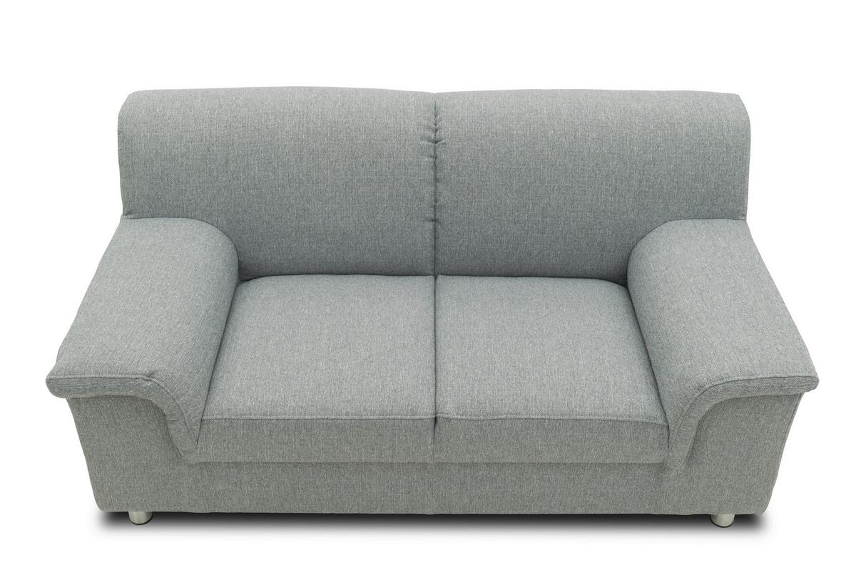 2-sitzer-sofa Jamie Rücken Echt Silberfarben Webstoff - Chromfarben/Silberfarben, KONVENTIONELL, Textil (145/72/80cm) - MID.YOU