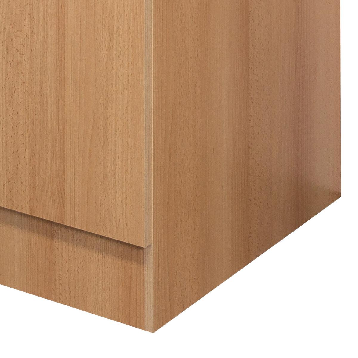 Küchenunterschrank Nano 50 Cm Buche Dekor M. Lade - Beige/Buchefarben, MODERN, Holzwerkstoff (50/85/57cm) - FlexWell