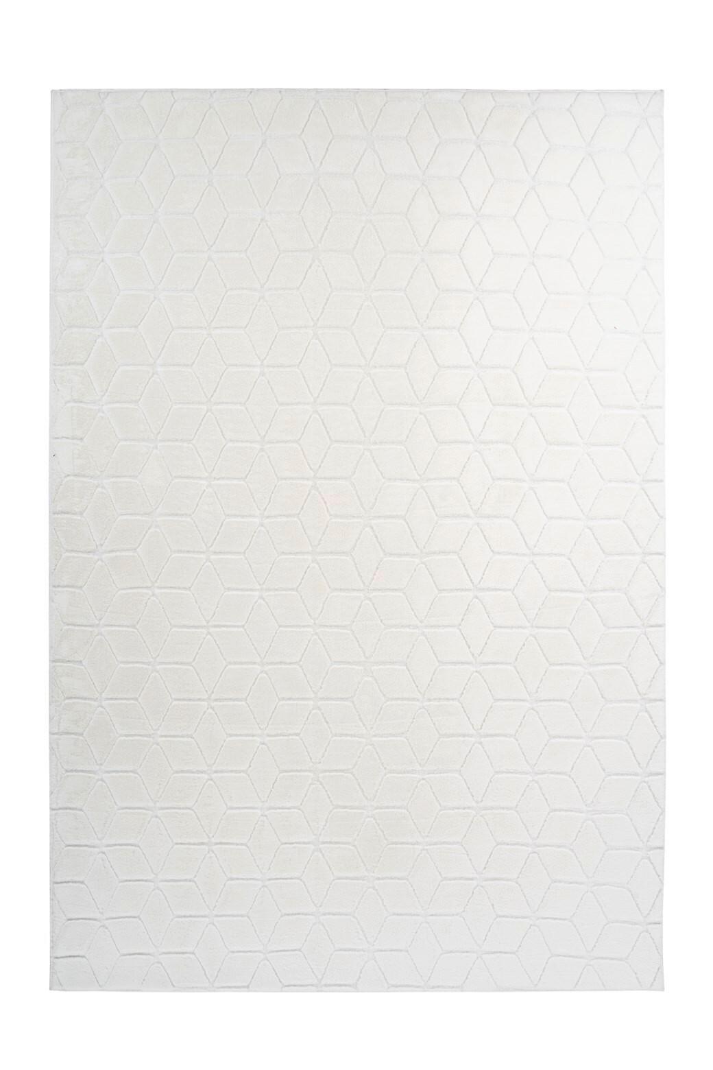 Teppich Vivica Weiß, 80x150 cm - Weiß, KONVENTIONELL, Textil (80/150cm)